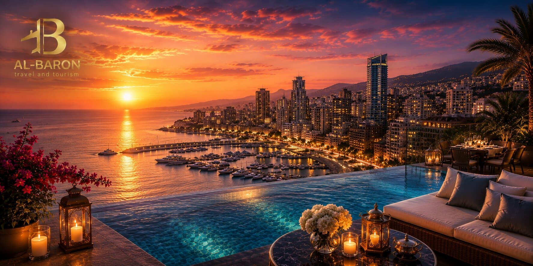 بيروت، وشاطئ في جونية